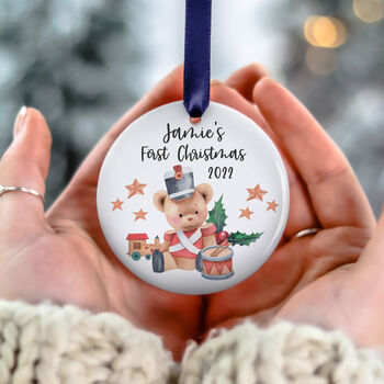 Personalised Babys First Christmas Bauble Decoration, 4 of 9