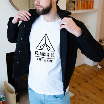 'Take A Hike' Personalised Adventure Men's T Shirt, 3 of 8