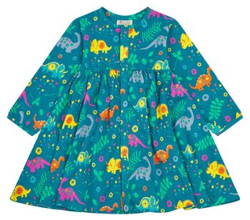 Dinosaur Dress For Girls | Certified Organic Cotton, 2 of 10