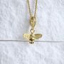 18 K Gold Bee Charm For Women 925, thumbnail 1 of 9