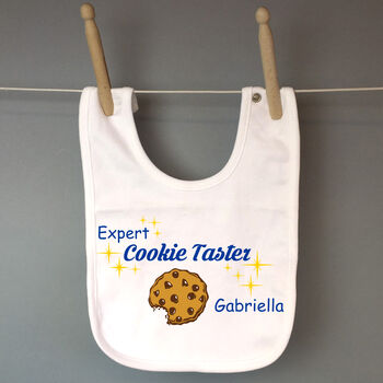 Personalised Cookie Taster Baby Bib, 2 of 5