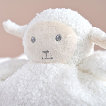 Personalised Lamb Baby Comforter, 5 of 6