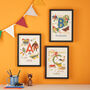 Personalised Children's Picture Alphabet Wall Art Print, thumbnail 4 of 10