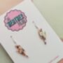 Small Iridescent Glitter Lightning Bolt Earrings / Cosmic Sparkle Jewellery Small Flash Dangles / Small Holographic Earrings Power Gift, thumbnail 2 of 5