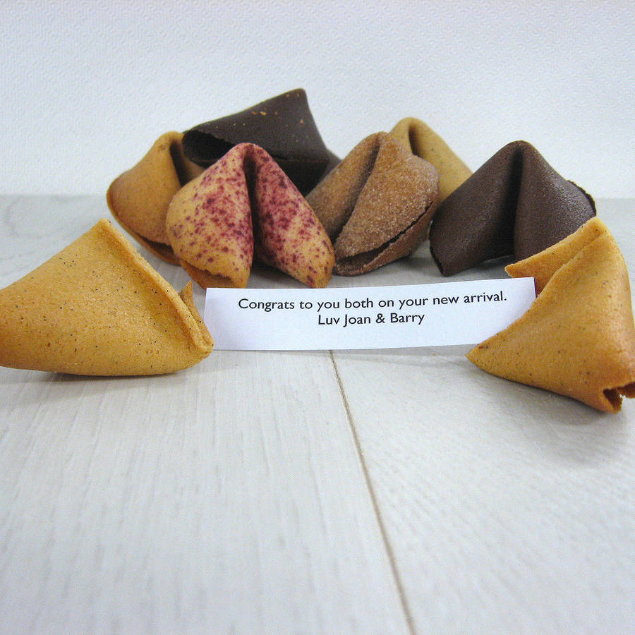 Personalised 12 New Baby Fortune Cookies By Cracking Cookies ...