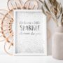 'She Leaves A Little Sparkle' Confetti Foil Print, thumbnail 3 of 6