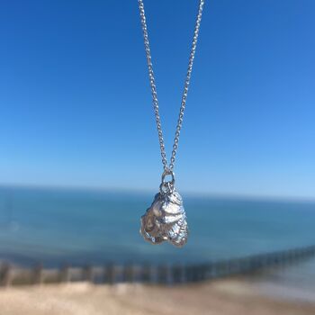 Oyster Shell And Pearl Necklace Set In Sterling Silver, 2 of 5