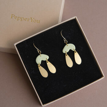 Rain Drop Lightweight Clay Earrings, 5 of 5
