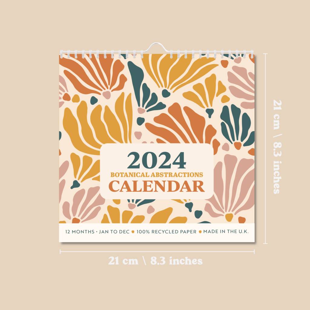 2024 Calendar Botanical Abstractions By Once Upon a Tuesday