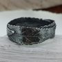Sterling Silver Three Leaf Band Ring, thumbnail 3 of 7