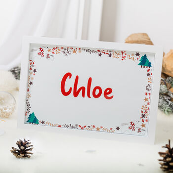 Personalised Child Baby Wooden Christmas Eve Box, 2 of 6