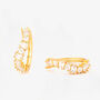 Nami 18 K Gold Plated Cz Stone Wave Earrings, thumbnail 1 of 5