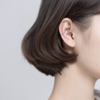 Sterling Silver Simple Pointed Ear Cuff, 2 of 4