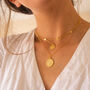 Chunky 14 K Gold Lotus Necklace, thumbnail 5 of 9