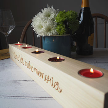 Personalised Wooden Candle Holder, 5 of 8