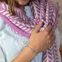 Pink And Cream Reversible Super Soft Scarf, thumbnail 3 of 6