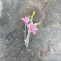 Lily Pink Flower Bouquet Brooch, thumbnail 3 of 4