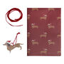Sausage Dog Christmas Wrapping Paper Kit, thumbnail 2 of 3