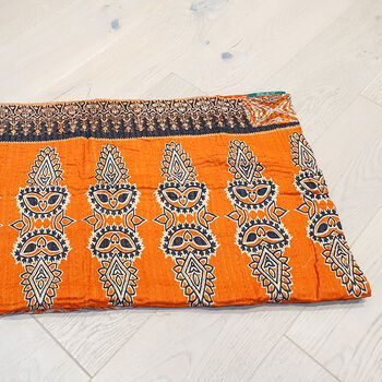 Handmade Kantha Cotton Throw Blanket Handmade In Dhaka, 7 of 12