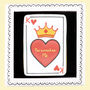 Biscuiteers Hand Iced Personalised King Of Hearts Biscuit Card, thumbnail 1 of 2