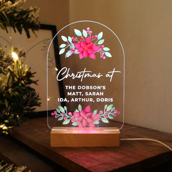 Personalised Poinsettia LED Christmas Light, 2 of 12