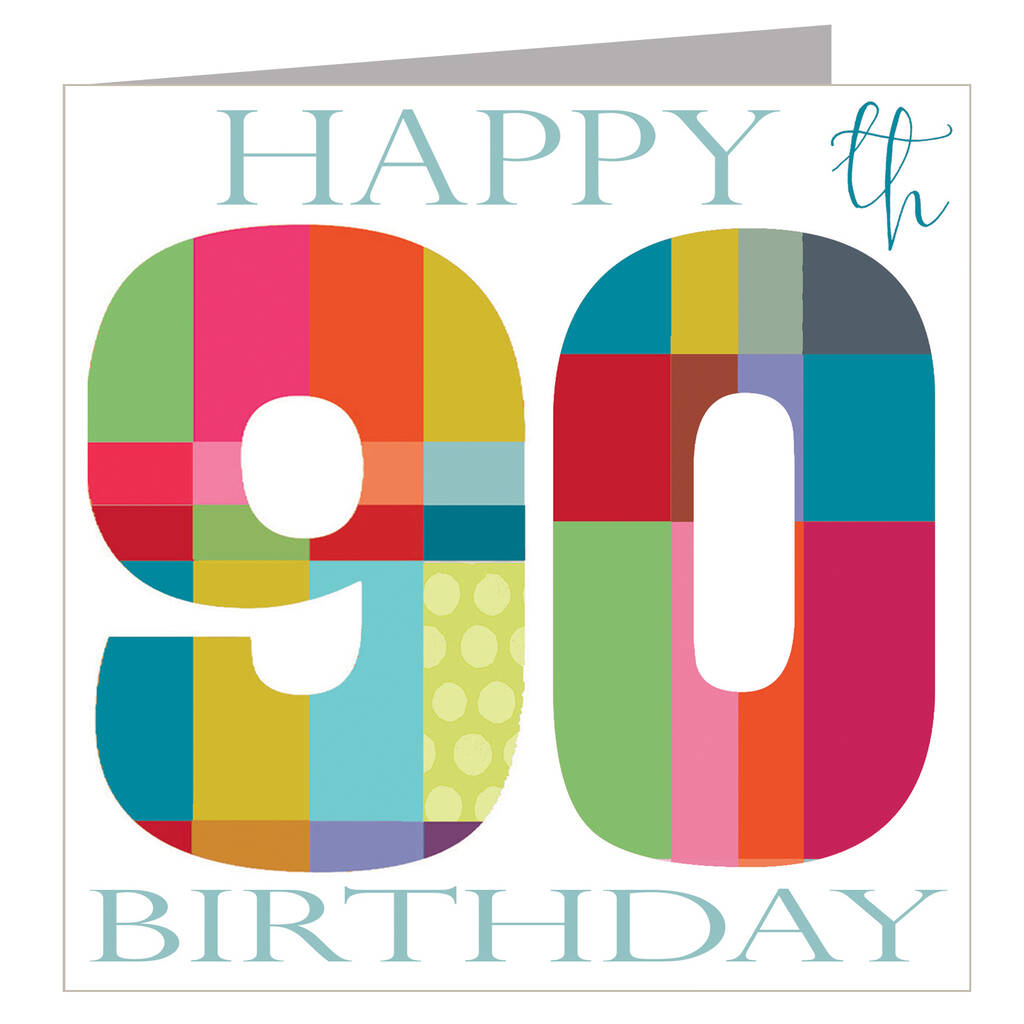 Glittery Ninety Birthday Card By Kali Stileman Publishing ...