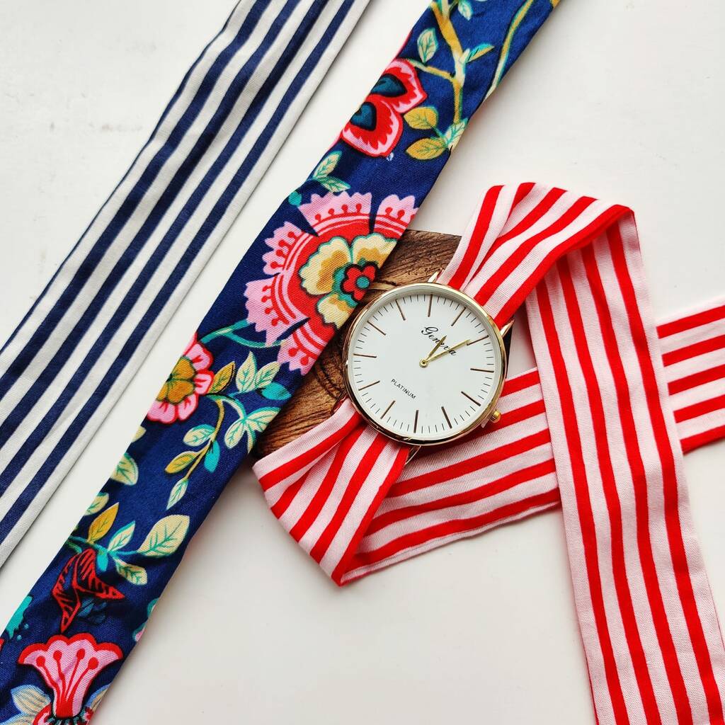 3pcs Stripe Changeable Bracelet Strap Women Wristwatch, 1 of 8