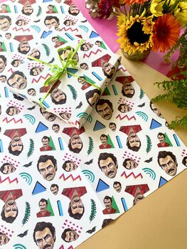 Tom Selleck Wrapping Paper – 80s Magnum Inspired Funny Gift Wrap, 6 of 11