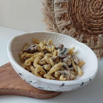 Textured Ceramic Dining Bowl Handmade, 2 of 9