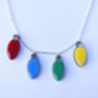 Christmas Lights Necklace On Acrylic And Silver Plated, thumbnail 7 of 9