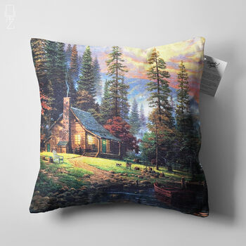 Cushion Cover With Chalet View By The Lake Multicolour, 5 of 7