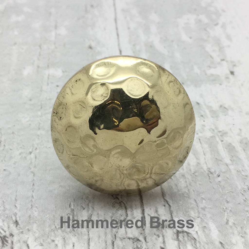 hammered brass door knob cupboard drawer door handle by g decor