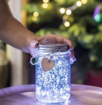 Purple Sparkle Firefly Jam Jar Light, 2 of 2