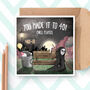 Funny 40th Birthday Greeting Card Husband Wife Friend Sister Brother 40 Dark Sarcastic Cheeky Humour, thumbnail 1 of 6