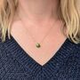 The Nugét Peridot August Birthstone Necklace, Gold, thumbnail 4 of 6
