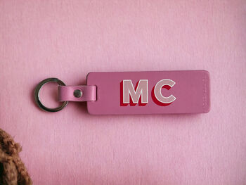Leather Keyring With Custom Initials, 2 of 5