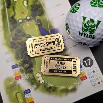 'The Birdie Show' Personalised Golf Ball Marker, 8 of 8