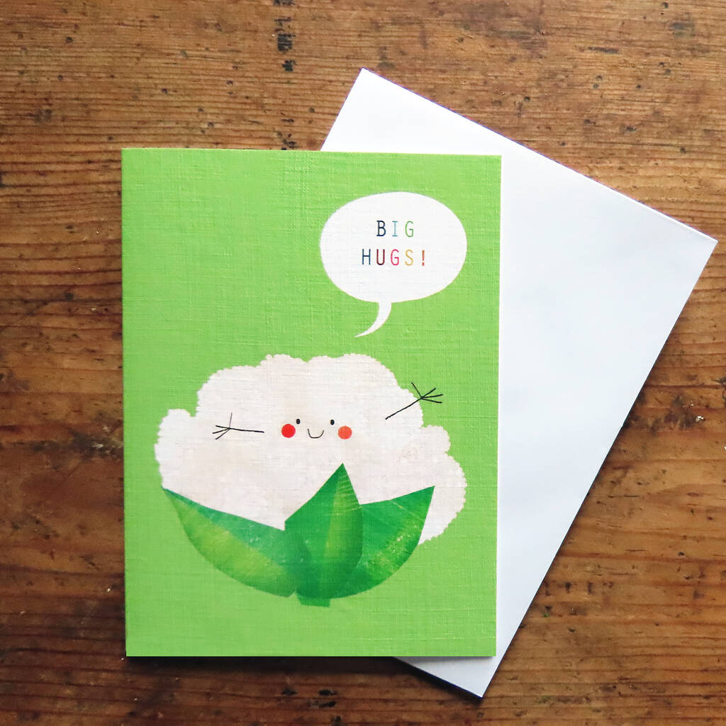 Mini Cauliflower Greetings Card By Kali Stileman Publishing