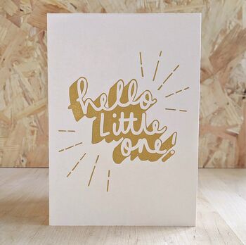 'Hello Little One' New Baby Card, 5 of 5