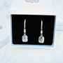 Crystal Embellished Deco Droplet Leverback Earrings, thumbnail 1 of 4