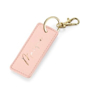 Personalised Saffiano Faux Leather Bag Charms Key Chain Keyring, 2 of 7