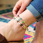 No Waste Millefiori Beaded Anklet, thumbnail 1 of 10