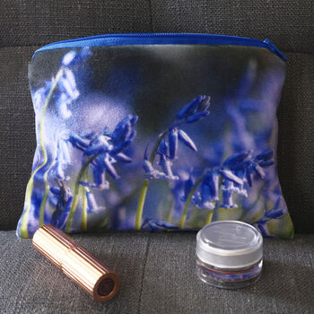 Bluebell Velvet Makeup And Travel Pouch, 4 of 5