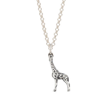 Personalised Sterling Silver Giraffe Necklace, 7 of 10