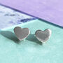 Tiny Heart Sterling Silver Stud Earrings, thumbnail 1 of 7