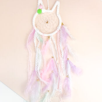 Wall Hanging Room Decoration Pastel Bunny Dream Catcher, 2 of 6