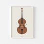 Double Bass Print | Upright Bass Instrument Poster, thumbnail 1 of 8