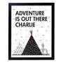 Personalised Adventure Is Out There Black Framed Print, thumbnail 3 of 5