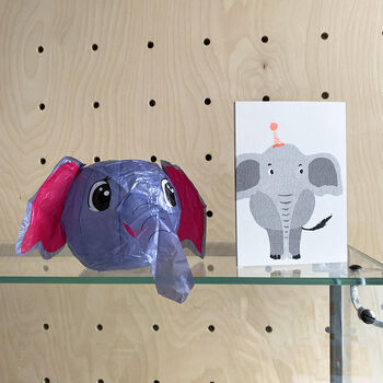 Elephant Paper Balloon Greeting Card, 2 of 4