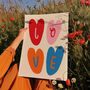 Love Hearts Print, Hearts Wall Art, thumbnail 8 of 9